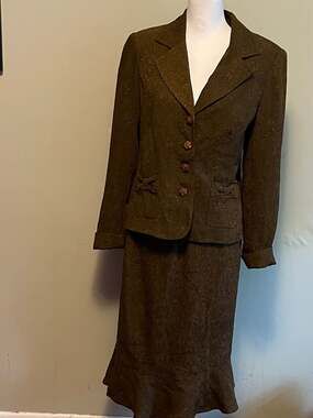 Vintage Paisley Professional Suit, Knit, by Giorgio Sant' Angelo, Sz. 10